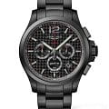 Longines Longines Conquest V.H.P. L3.727.2.66.6  L37272666 кварцевые мужские часы черный циферблат, браслет нержавеющая сталь — вид спереди